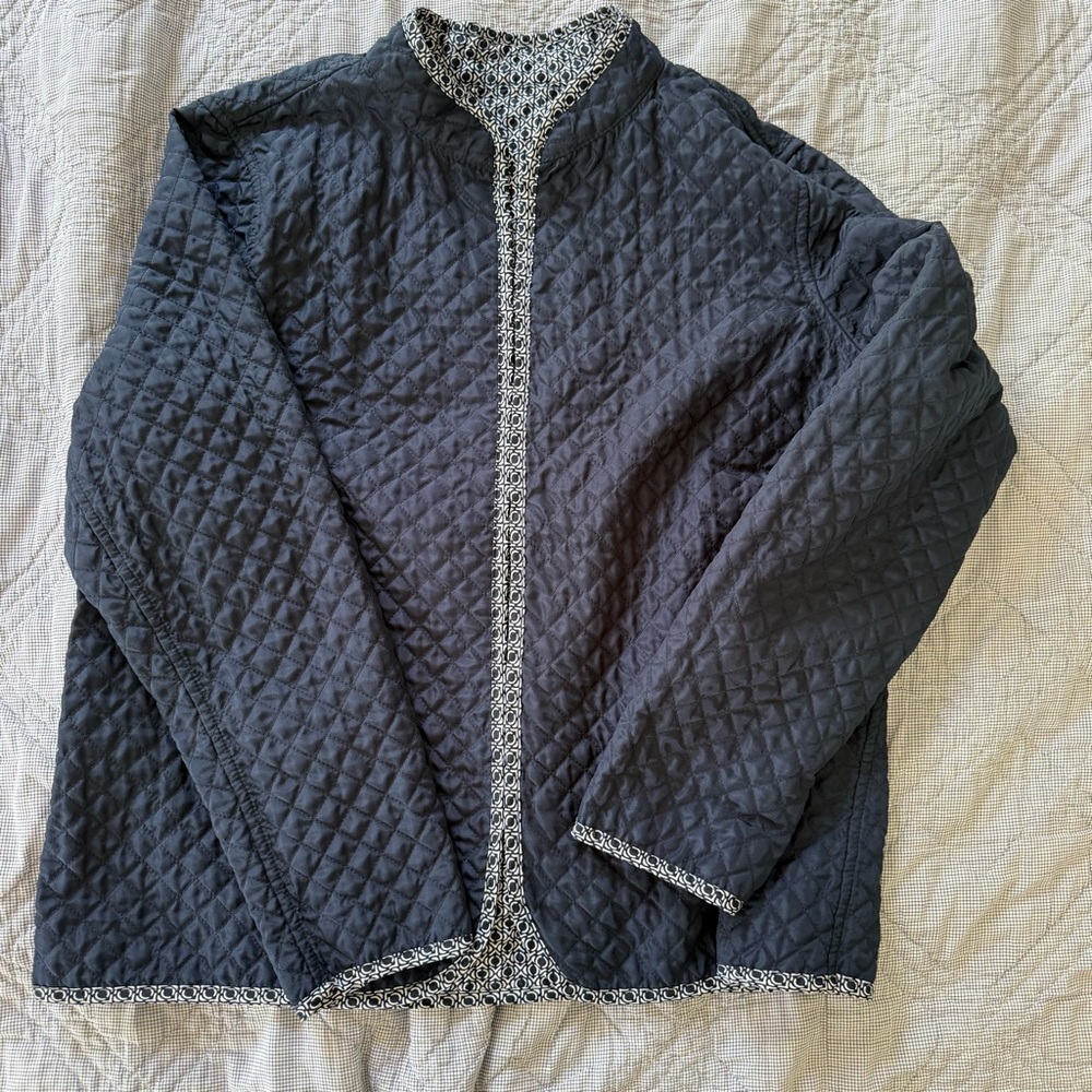 Reversible Navy Quilted Jacket